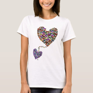 Twee vlinderharten t-shirt