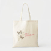 Twee vlinders dank u bruiloft gunst zak tote bag (Voorkant)