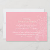 Twee vlinders grafische bruids douche uitnodiging (Achterkant)