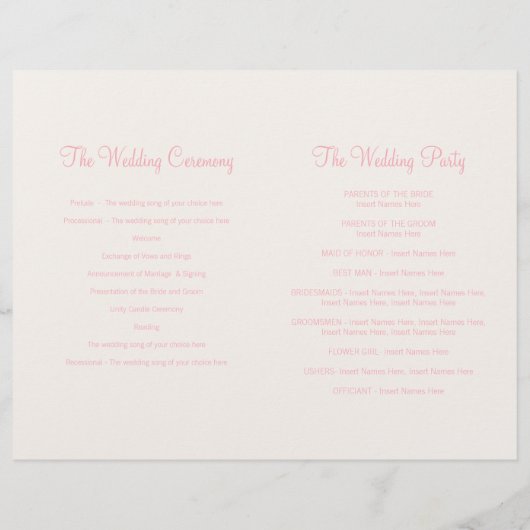 Twee vlinders roze grafisch weddenschapsprogramma (Achterkant)