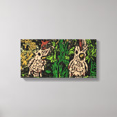 Twee vogels artistieke canvas print (Voorkant)