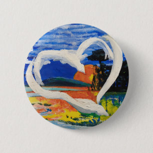 Twee vogels concept ronde button 5,7 cm