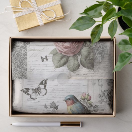 Twee Vogels Decoupage Tissuepapier (Geschenk)