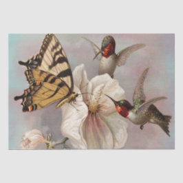 Twee vogels en Butterfly Shabby Chic Decoupage Tissuepapier