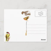 Twee vogels en Rozen Briefkaart (Achterkant)