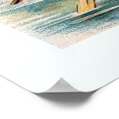 Twee vogels in een boot poster (Hoek)