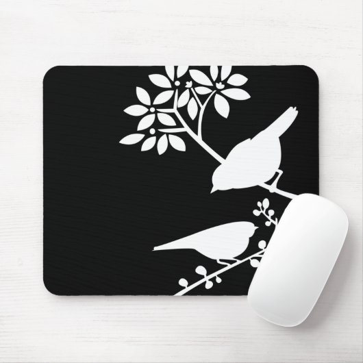 Twee vogels Mousepad Muismat (Met muis)