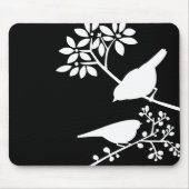 Twee vogels Mousepad Muismat (Voorkant)