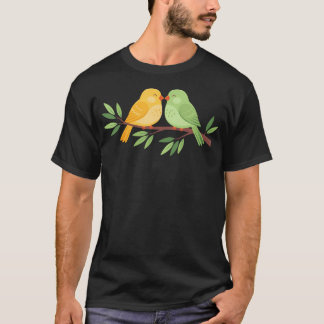 Twee Vogels Op Een Tak Vogel Waarnemer Vogel Kijke T-shirt