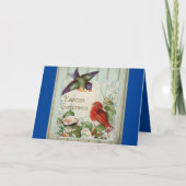 Twee Vogels Paasvakantie Kaart (Voorkant)