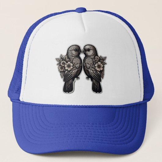 Twee vogels trucker pet (Voorkant)
