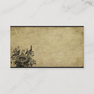 Twee vogelsoorten en hun nestprim Biz-kaarten Visitekaartje