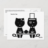 Twee voor het Briefkaart van Tea (Voorkant / Achterkant)