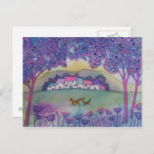 Twee vossen briefkaart (Voorkant / Achterkant)