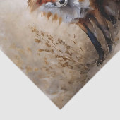 Twee vossen ontkoppelen weefsel papier (Detail)