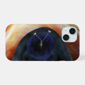 Twee Voyager ruimtesondes die turbulente ruimte ve iPhone 15 Hoesje (Achterkant horizontaal)