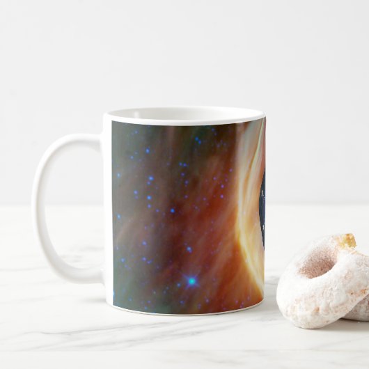 Twee Voyager ruimtesondes die turbulente ruimte ve Koffiemok (Met donut)