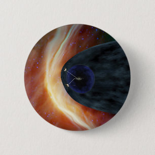 Twee Voyager ruimtesondes die turbulente ruimte ve Ronde Button 5,7 Cm