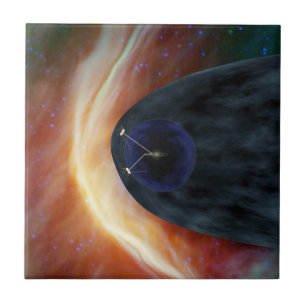 Twee Voyager ruimtesondes die turbulente ruimte ve Tegeltje