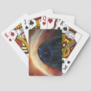 Twee Voyager-ruimtevaartuigen verkennen onstuimige Pokerkaarten