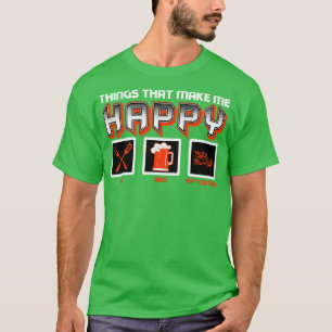 Twee vrachtwagen dingen die me gelukkig BBQ bier m T-shirt