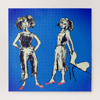 Twee vrienden legpuzzel