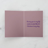 Twee vrouwelijke herten voor vrouw/vriendin kerstm kaart (Binnen)