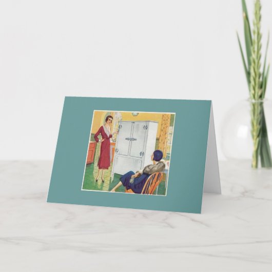 Twee vrouwen in de keuken kaart (Voorkant)