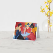 Twee vrouwen in een café kaart (Gele Bloem)