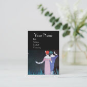 TWEE VROUWEN IN HET Mode-monogram 's nachts Visitekaartje (Staand voorkant)