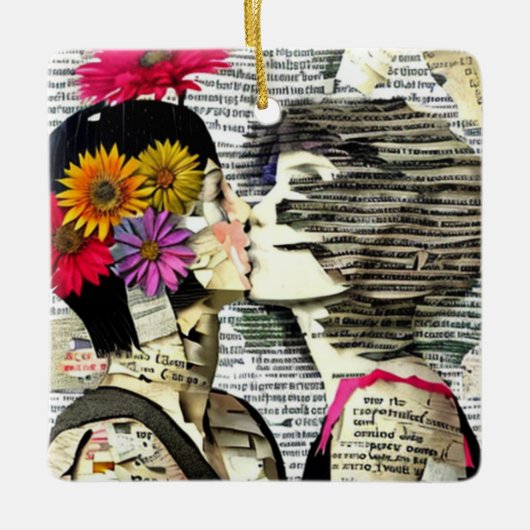 Twee vrouwen in liefde | Pride Kiss Keramisch Ornament (Voorkant)