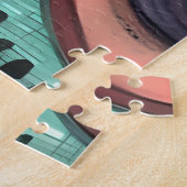 Twee vrouwen onder de maan legpuzzel (Zijkant)