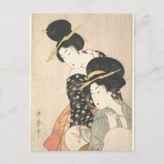 Twee vrouwen (Utamaro) Briefkaart