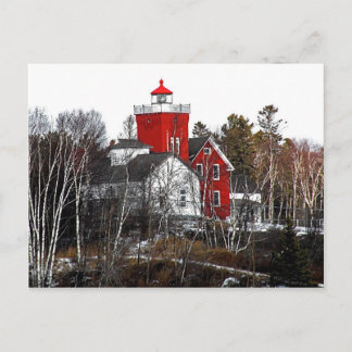 Twee vuurtoren van Harbors Briefkaart
