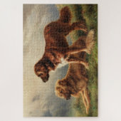 Twee waakzame honden legpuzzel (Verticaal)