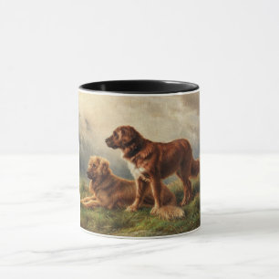 Twee waakzame honden mok