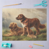 Twee waakzame honden tissuepapier (Craft)