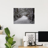 Twee wegen lopen uiteen in een bos poster (Thuiskantoor)