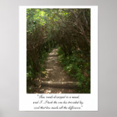 Twee wegen lopen uiteen in een houten Poster versi (Voorkant)