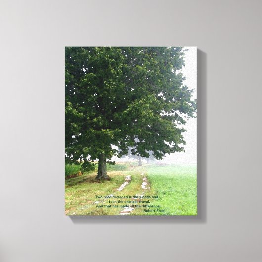 Twee wegen verdeeld Canvas (Voorkant)