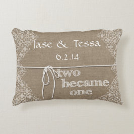 Twee werden één bruiloft accent kussen