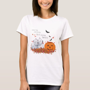 Twee Westies met Halloween T-shirt