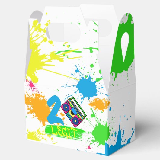 TWEE WETGEVING VOOR QUT 2e verjaardag, kleurrijk Bedankdoosjes (Geopend)