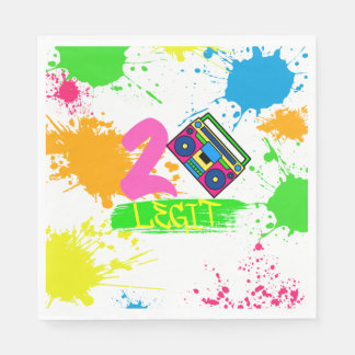 TWEE WETGEVING VOOR QUT 2e verjaardag, kleurrijk Servet