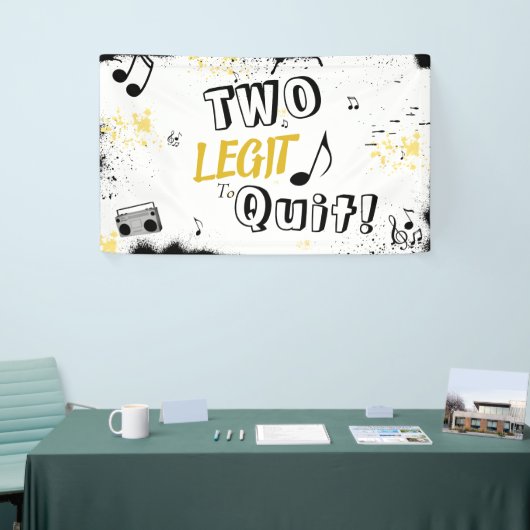 TWEE WETGEVING VOOR QUT 2e verjaardag  Spandoek (Beurs)
