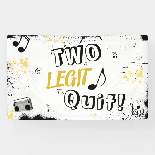 TWEE WETGEVING VOOR QUT 2e verjaardag  Spandoek (Horizontaal)