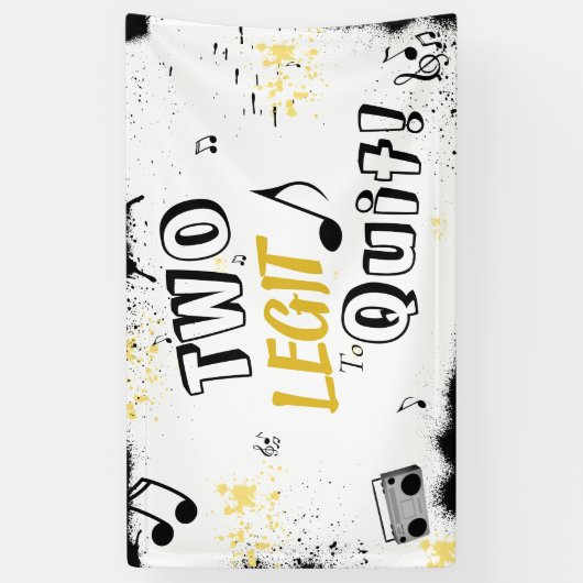 TWEE WETGEVING VOOR QUT 2e verjaardag  Spandoek (Verticaal)