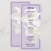 Twee White Lilies Wedding Menu (Voorkant / Achterkant)