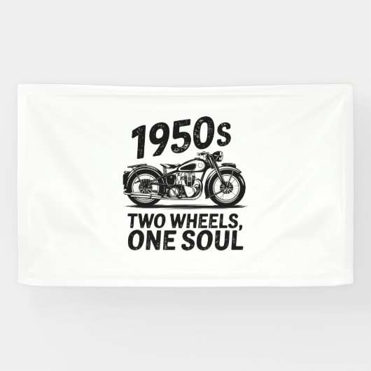 Twee-wiel, een-ziel motorfiets spandoek (Horizontaal)