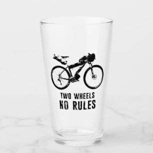Twee wieltjes geen regels voor fietsen glas